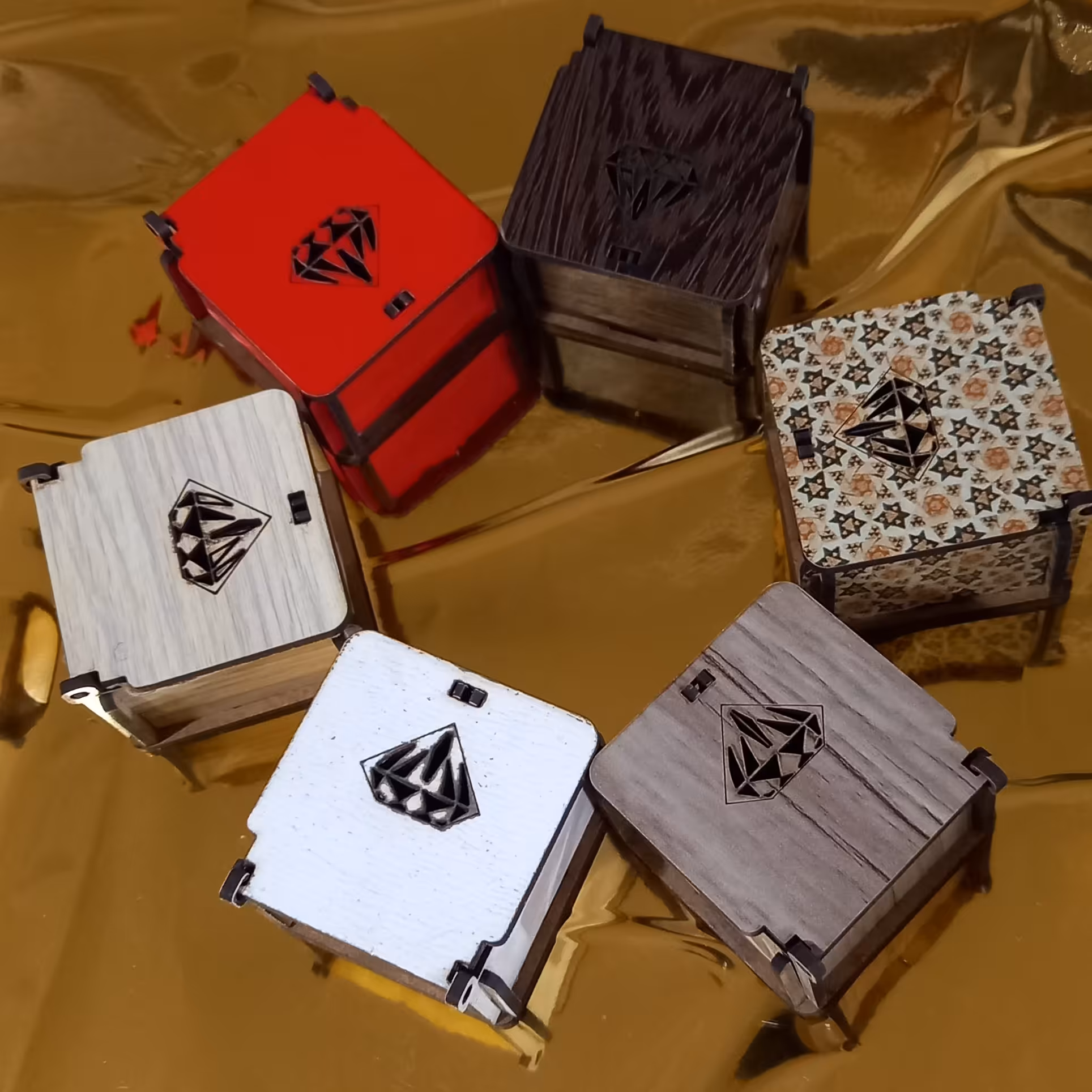 پک 50 عددی جعبه چوبی کادویی رنگ قهوه ای 