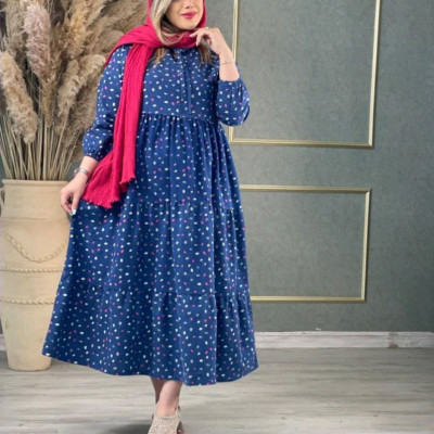 پیراهن ساحلی بلند لنین نخی