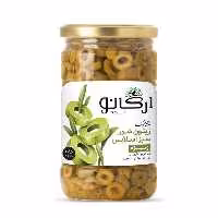 زیتون شور اسلایس شیشه 680گرم ارگانو