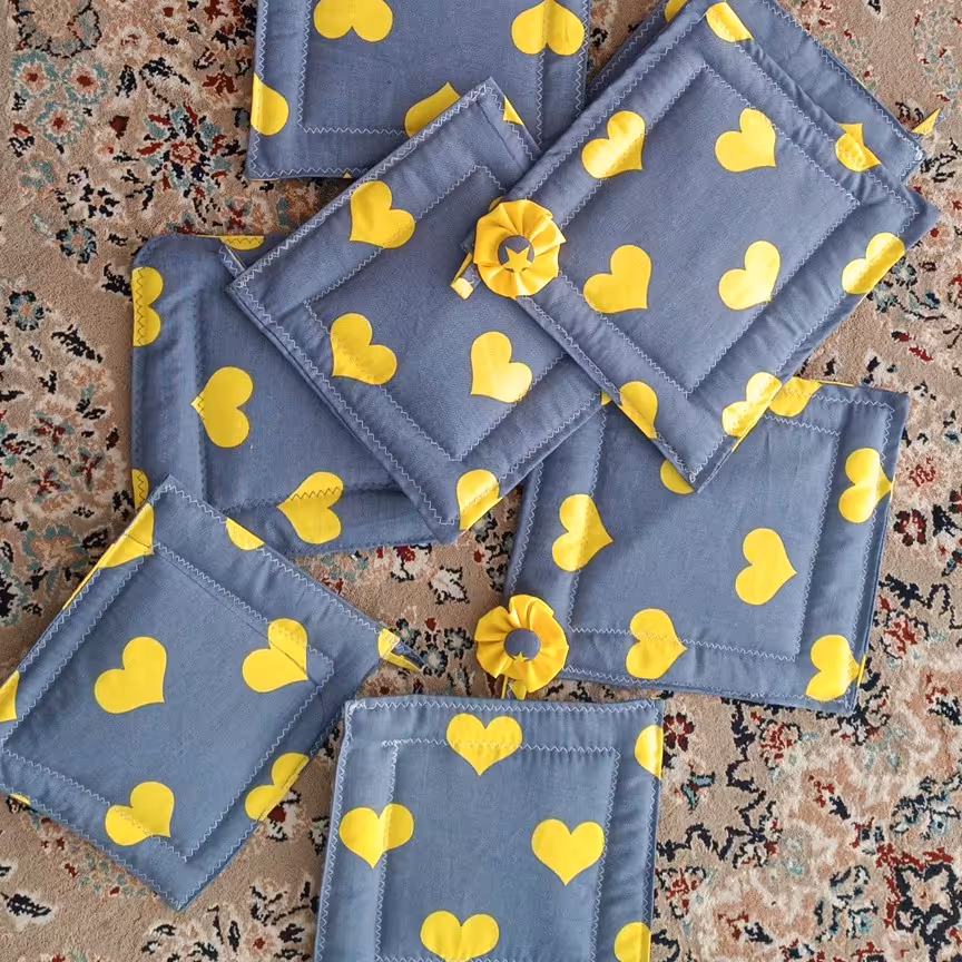 دستگیره ابعاد 18در18 پنبه نخ وپشم شبشه کوبیده