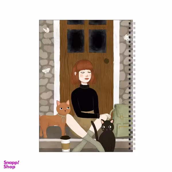 دفتر مشق 80 برگ بامبیلیپ طرح دختر،گربه، انتظار کد 2872224