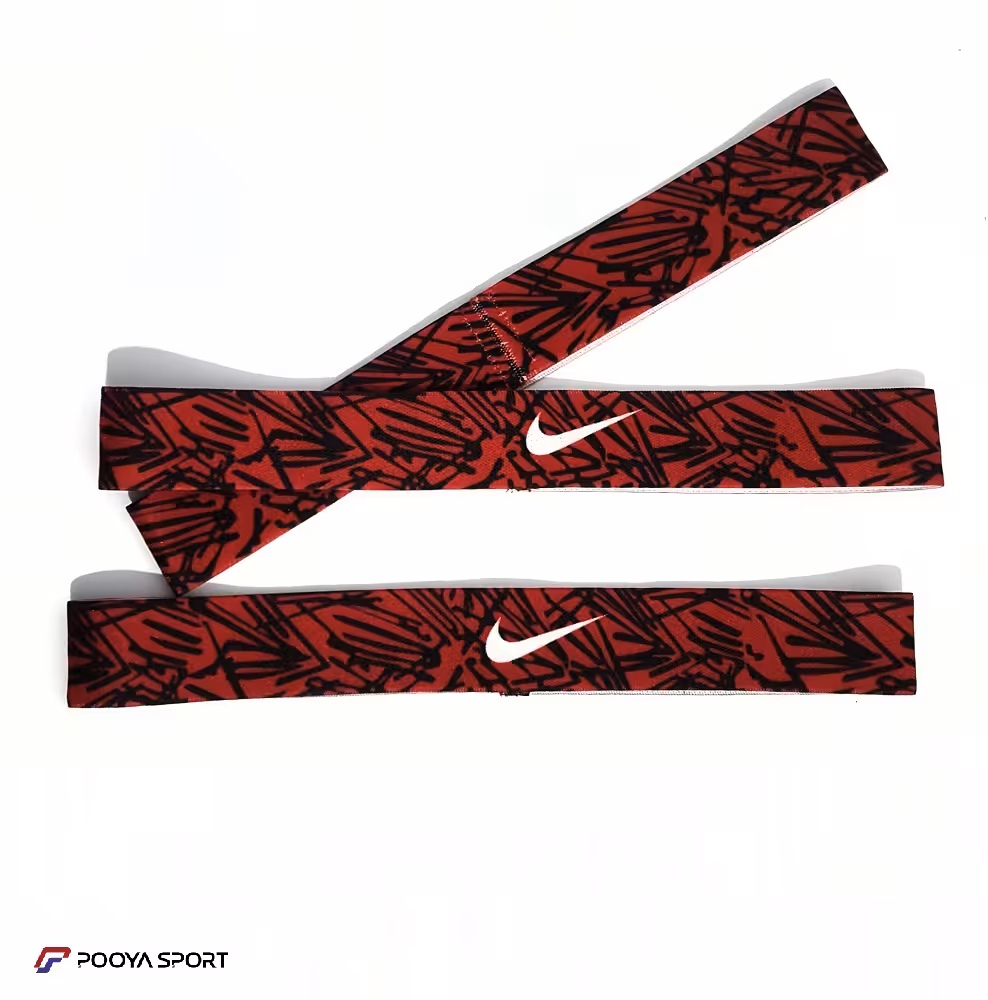 تل موی ورزشی کشی پهن نایک NIKE مدل مشکی- قرمز