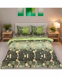 سرویس خواب دو نفره چهار تکه سبز یشمی مانیکا هوم Monica Home مدل Dorin plus دورین پلاس