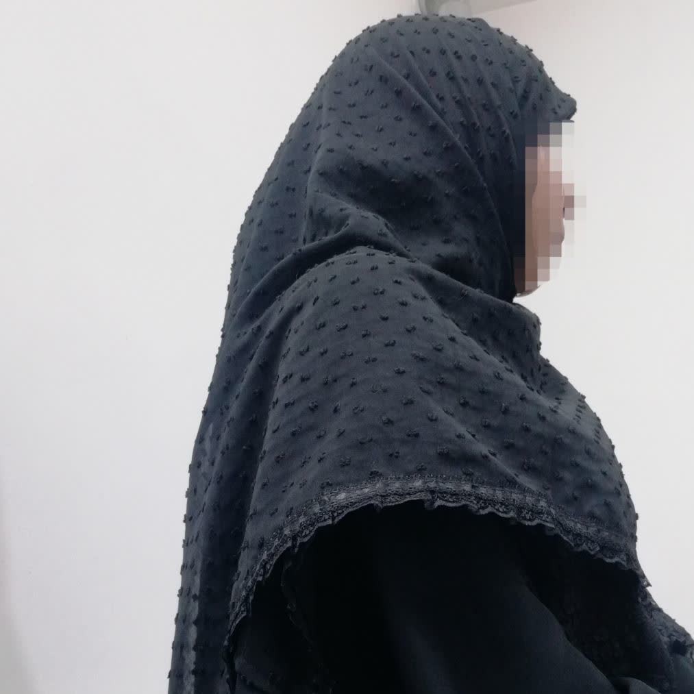 روسری حریر اشکی قواره بزرگ مشکی 120 در 120
