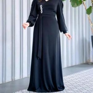 پیراهن شب زنانه کرپ مدل مجلسی