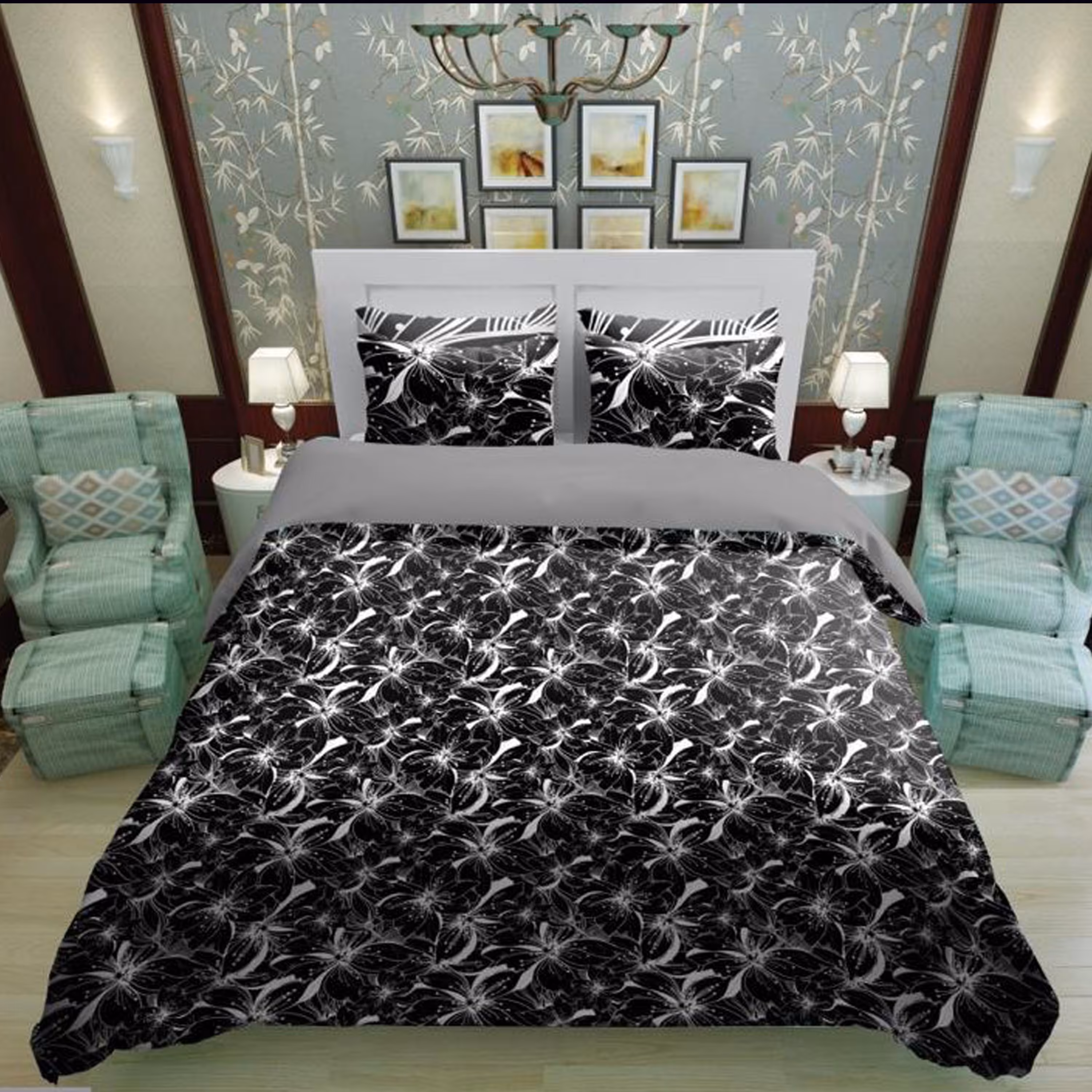سرویس روتختی 1 نفره تنسل چاپی برندترک لند (Turk Land)  کد rs 532