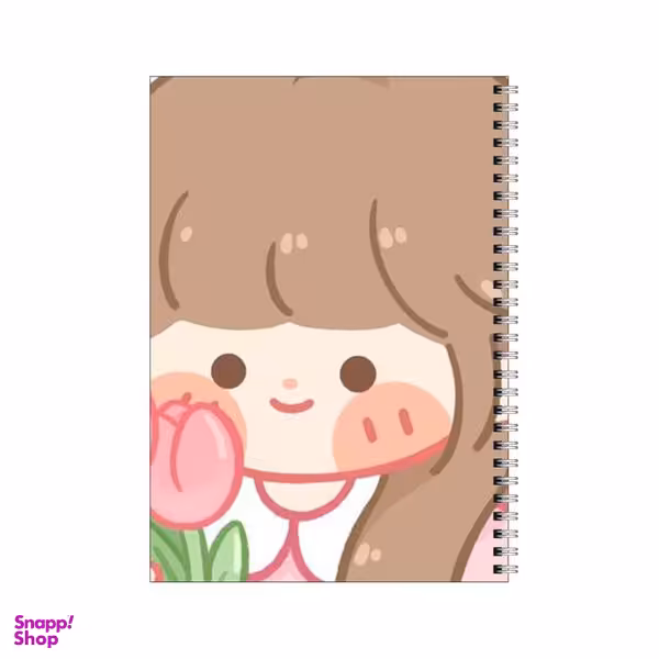 دفتر مشق 80 برگ بامبیلیپ طرح دختر با گل لاله کد 0508227