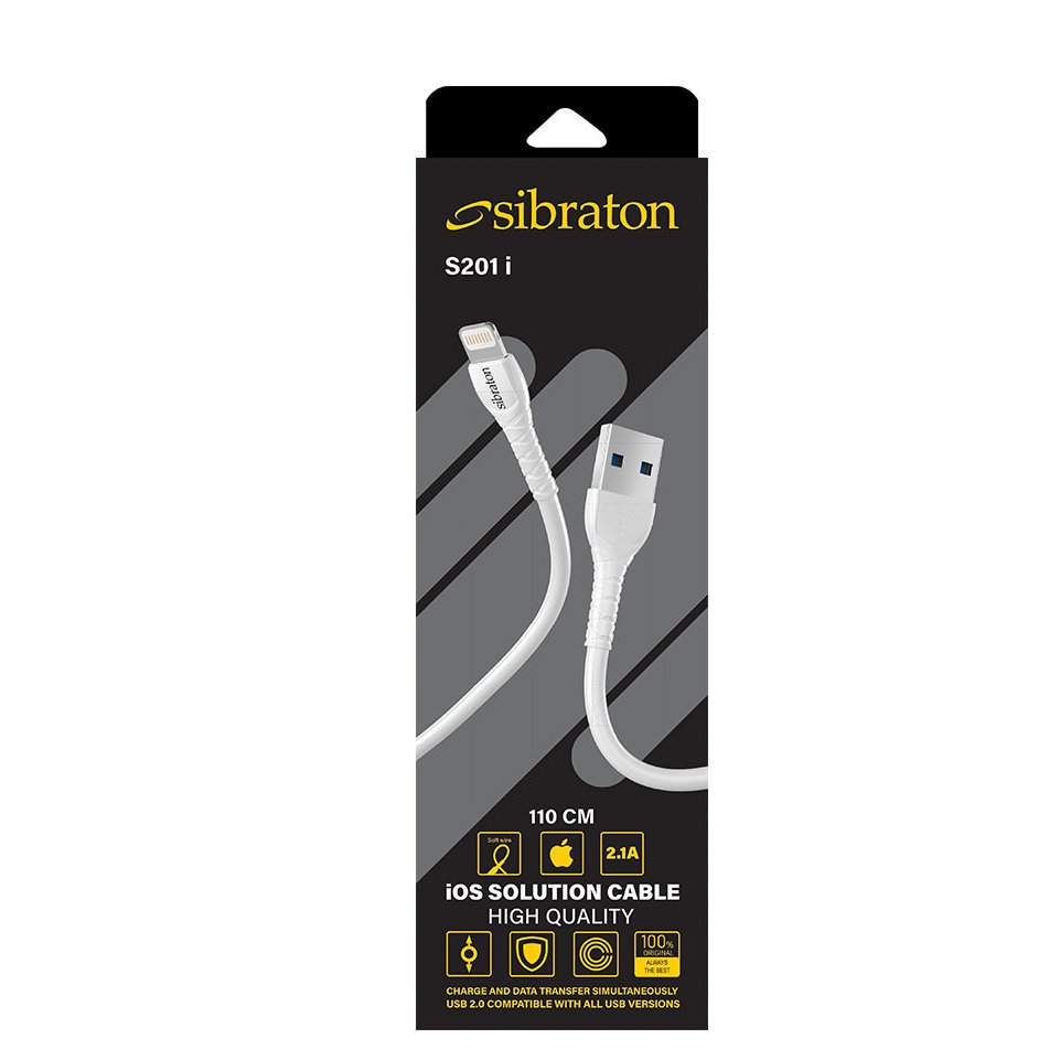 کابل شارژ آیفون سیبراتون مدل 201i گارانتی متین