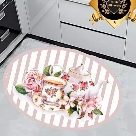 فرشینه مخمل  زیره استپ دار که مانع لیز خوردگی روی سنگ ،سرامیک،....می‌شود تضمین ثبات رنگ بالا قابل شستشو کد110