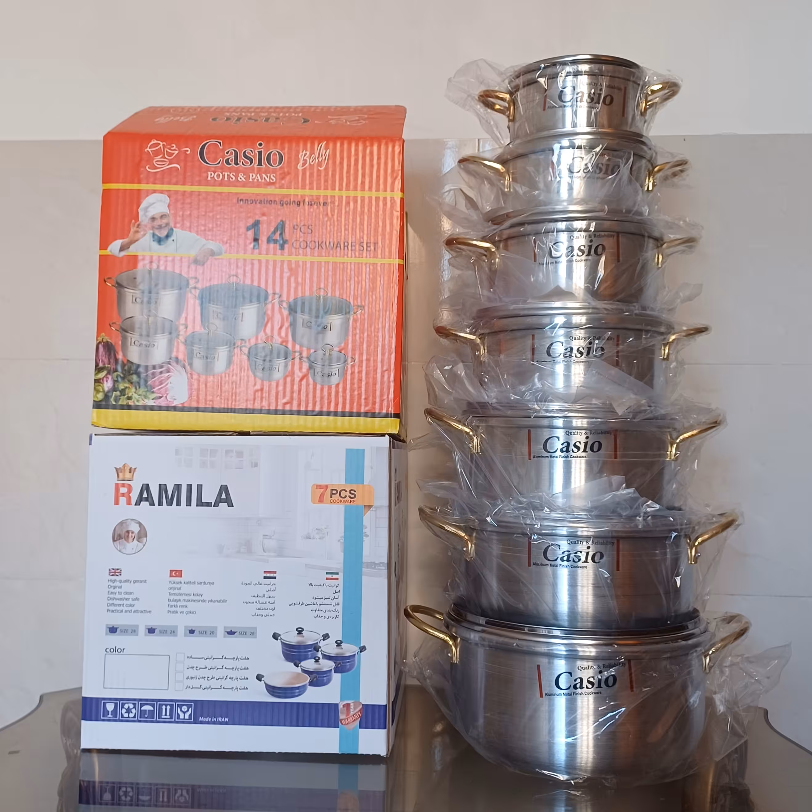 سرویس قابلمه روحی اصل کاسیو تولیدی قابلمه روحی ساخت شرکت تولیدی قابلمه کاسیو aluminium cookware factory in iran