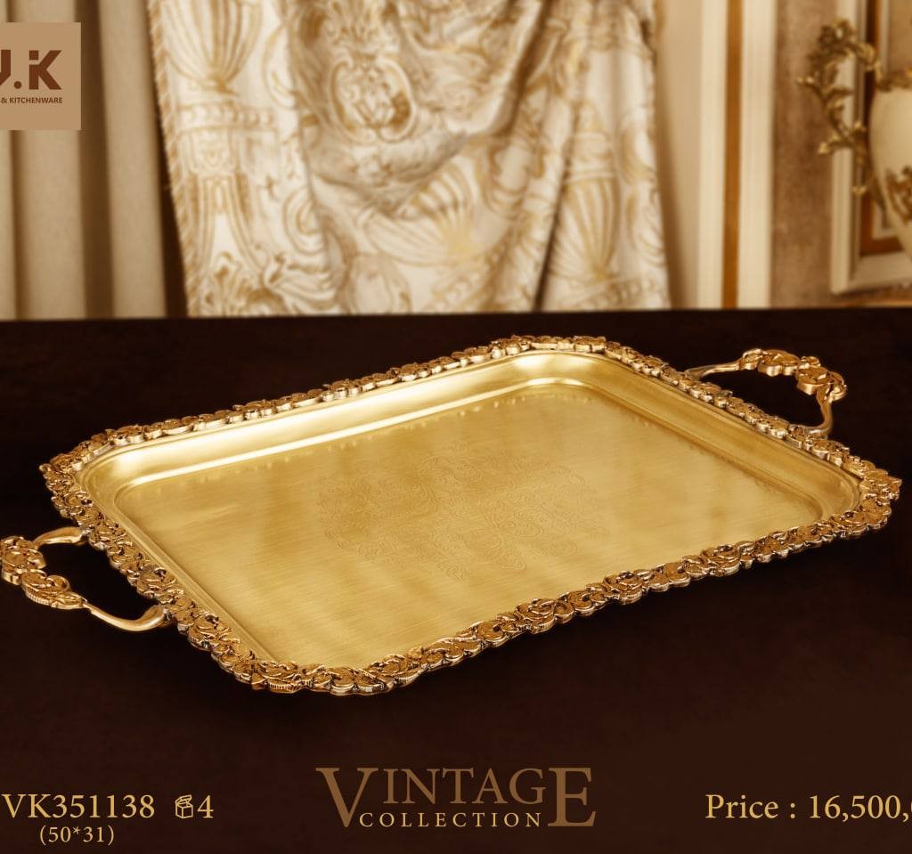 سینی مربع برنجی بی وی کی مدل VK351138