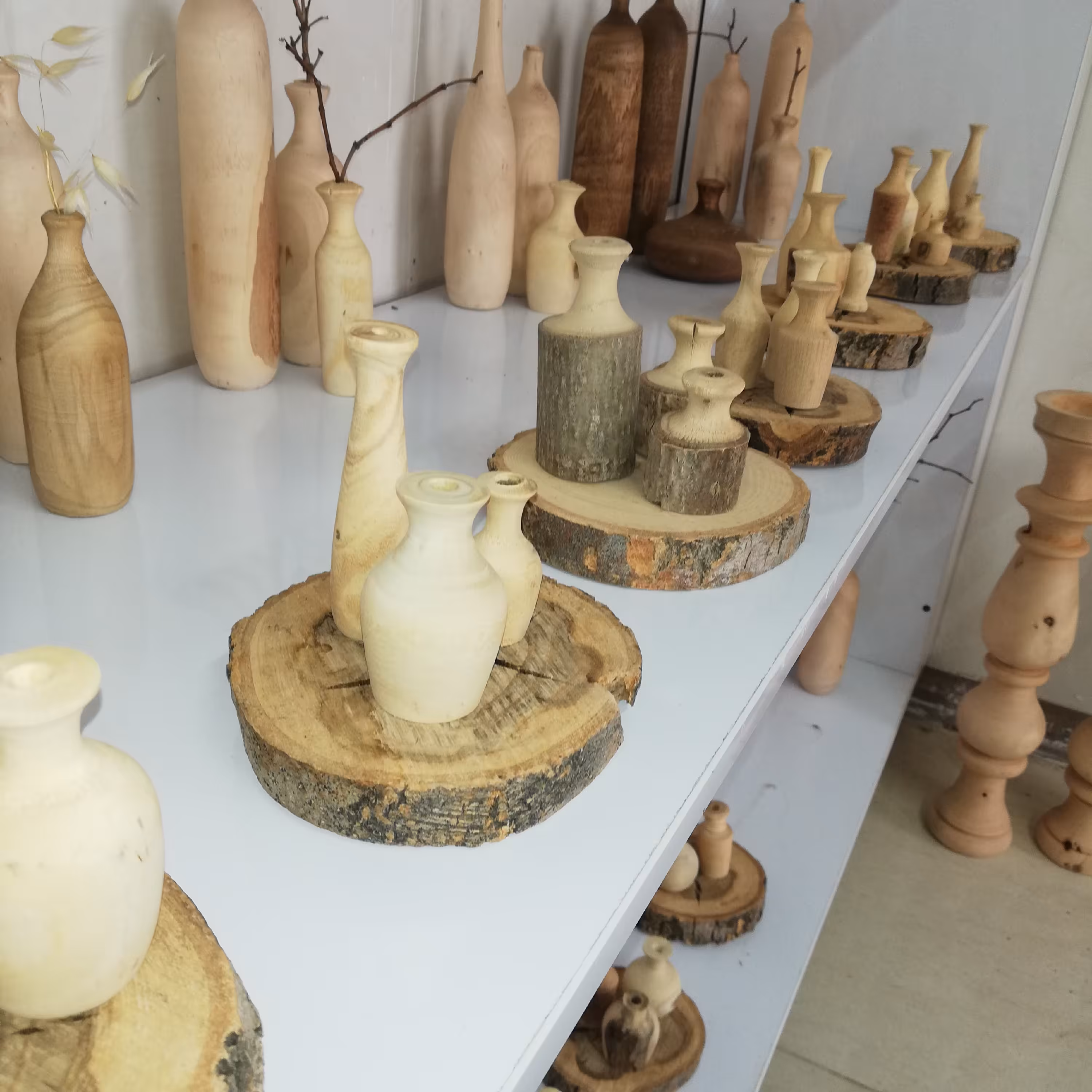 گلدان چوبی عمده