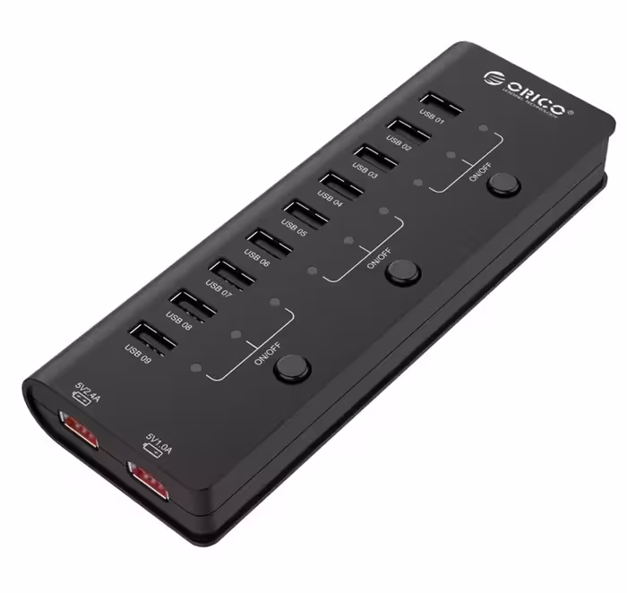 هاب یو اس بی و شارژر 9 پورت اوریکو مدل HF9US-2P