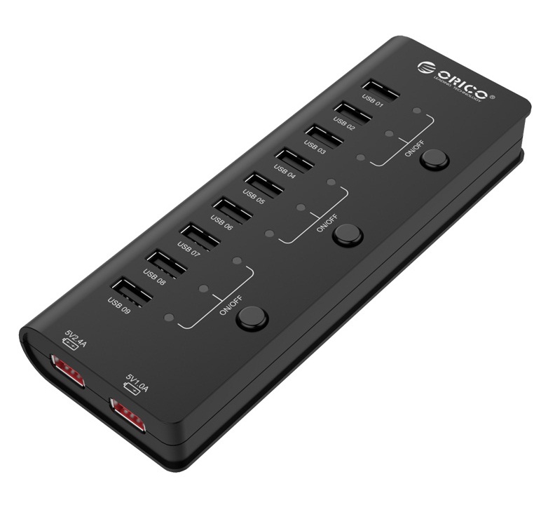 هاب یو اس بی و شارژر 9 پورت اوریکو مدل HF9US-2P