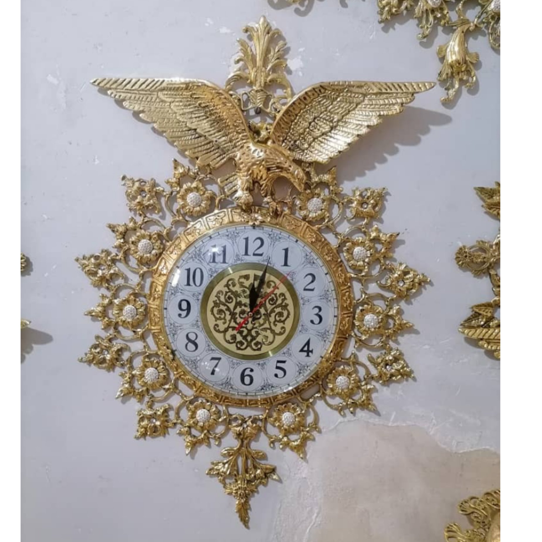 ساعت دیواری برنجی کد 9