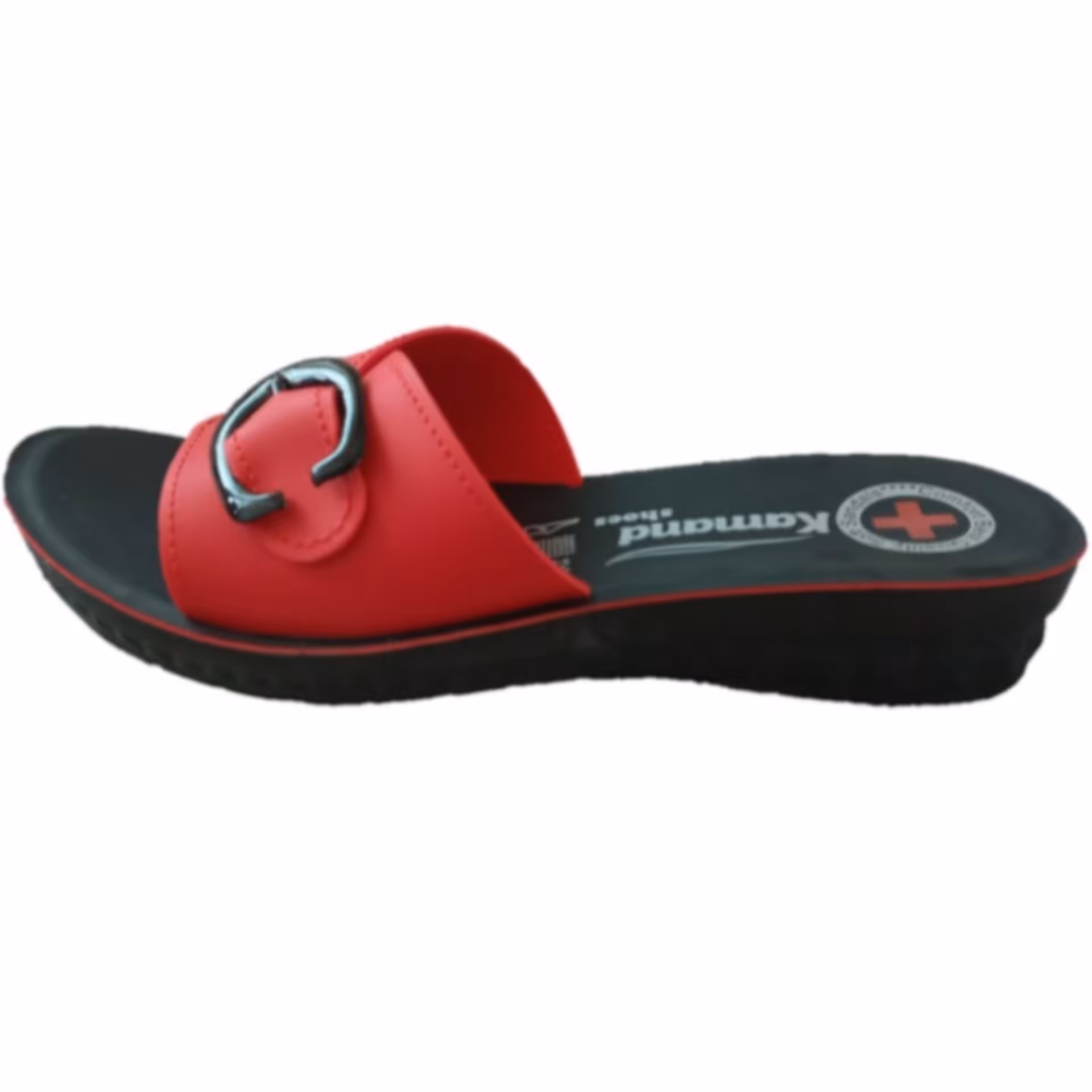 دمپایی قرمز مشکی 