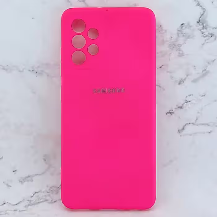 کاور سیلیکونی رنگی مدل TPN مناسب برای گوشی موبایل سامسونگ Galaxy A32 4G - صورتی فسفری