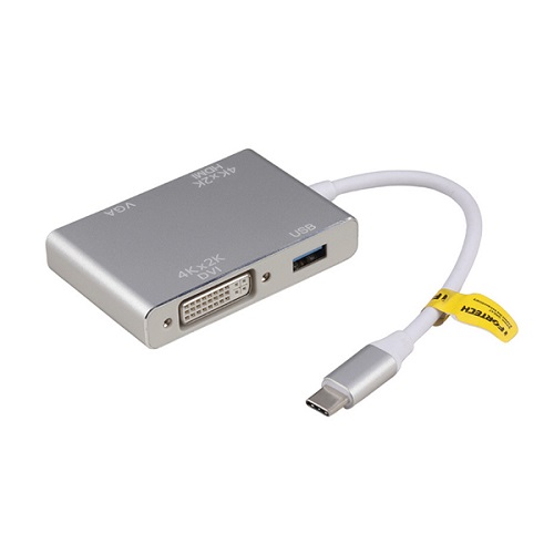 تبدیل تایپ سی به USB/HDMI/DVI/VGA آی فورتک IFORTECH TYPE-C TO HDMI/VGA/DVI/USB ADAPTE