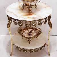 میز برنز گل رز سایز 50در45 (پس کرایه)