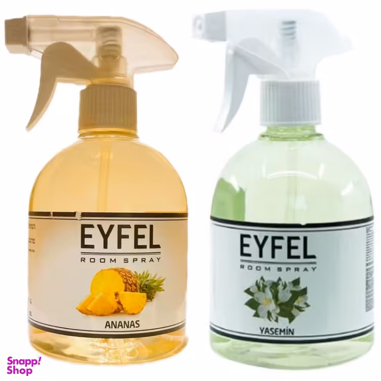 اسپری خوشبو کننده هوا ایفل مدل گل یاس و آناناس حجم 500 میلی لیتر مجموعه 2 عددی