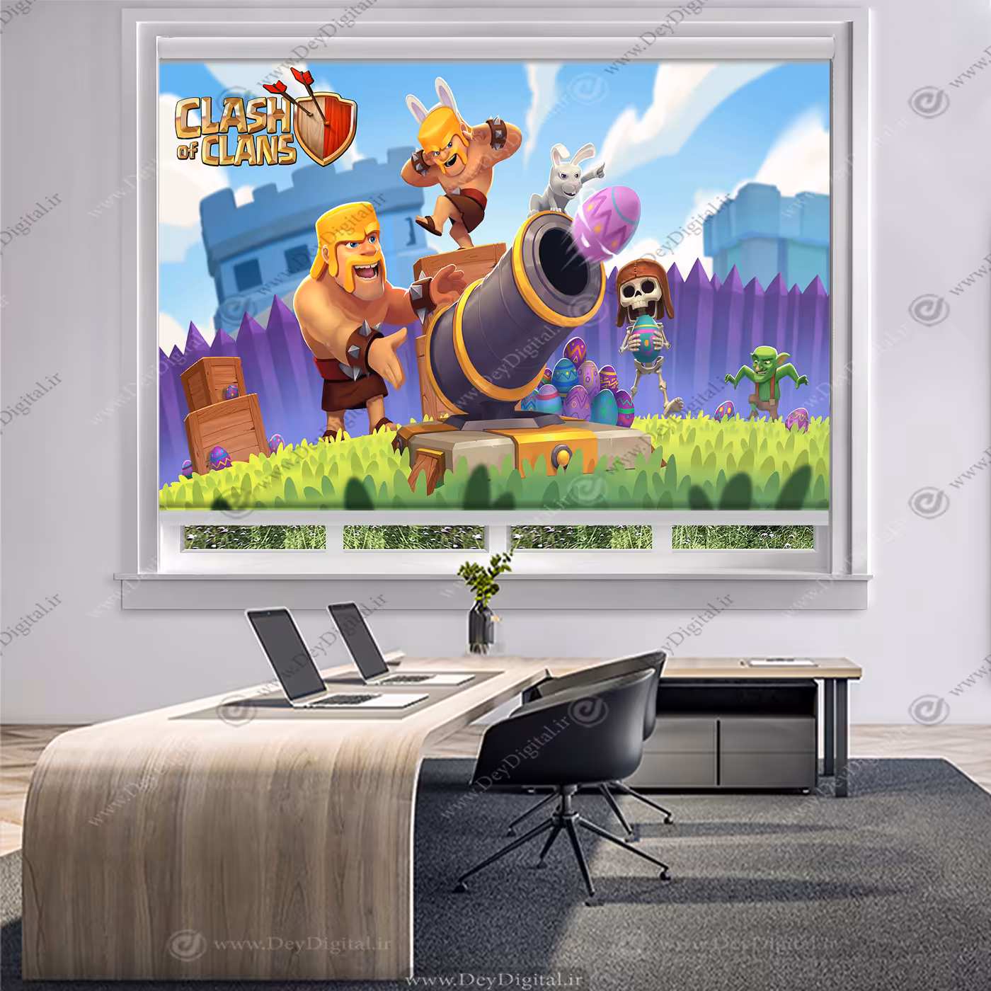 پرده شید طرح بازی کراش BAs-9544