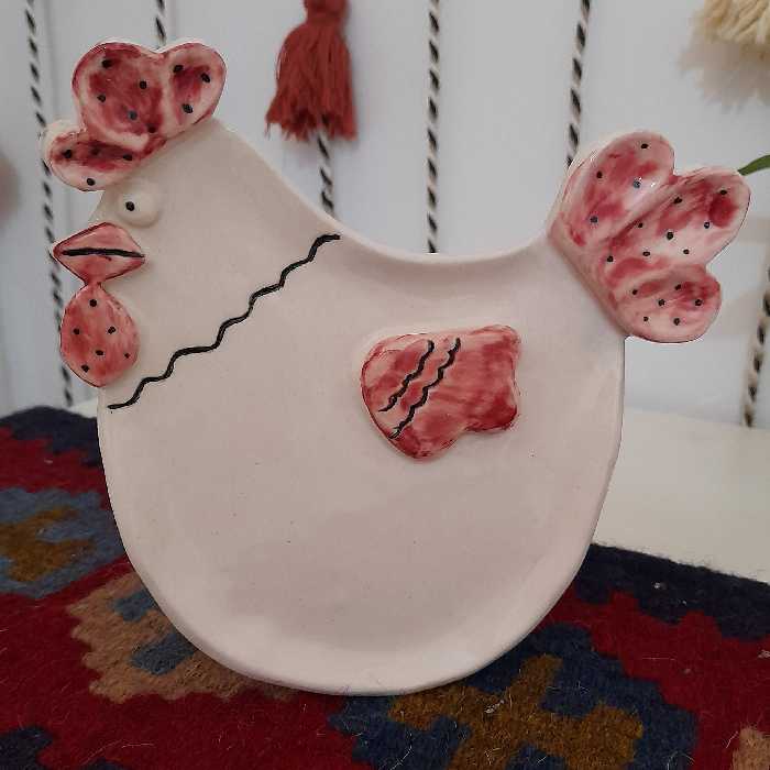 بشقاب سرامیکی مرغی 