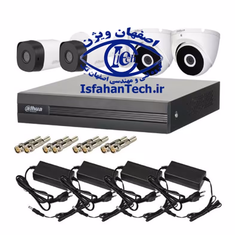 پکیج دوربین مداربسته داهوا شماره 41- 4دوربین 2مگاپیکسل اقتصادی 