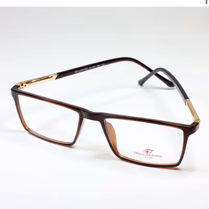 فریم عینک طبی کائوچویی قهوه ای مردانه سایز متوسط 3005