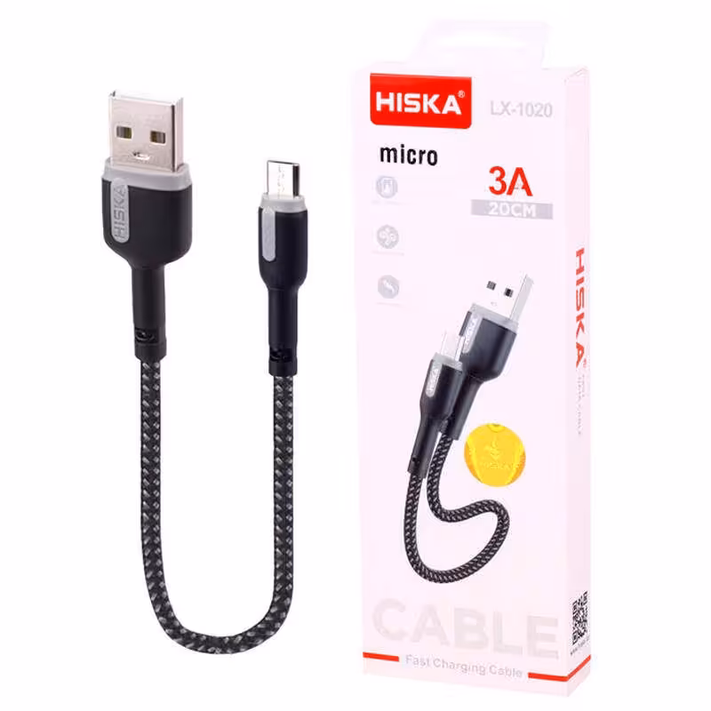 کابل تبدیل USB به Micro usb هیسکا مدل LX-1020 طول 0.2 متر