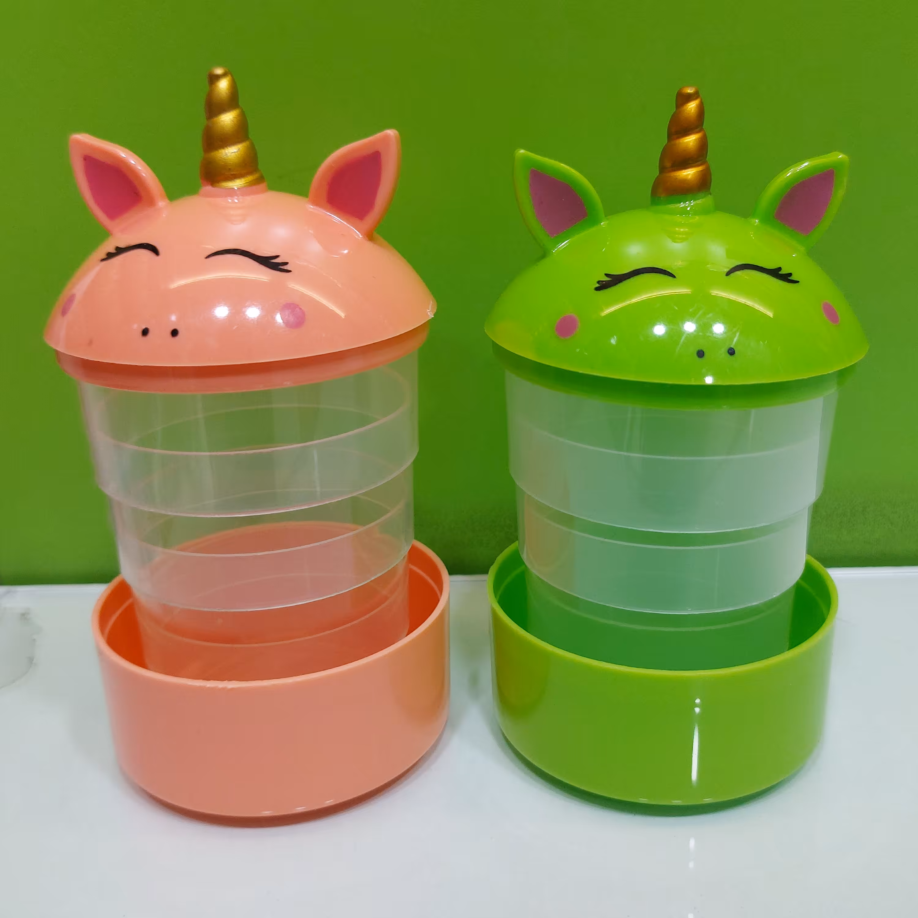 لیوان تاشو یونیکورن دخترانه وارداتی و جنس درجه یک 