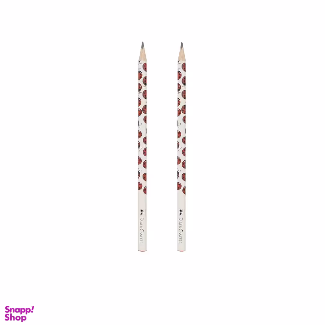 مداد مشکی فابر کستل طرح کفشدوزک بسته دو عددی