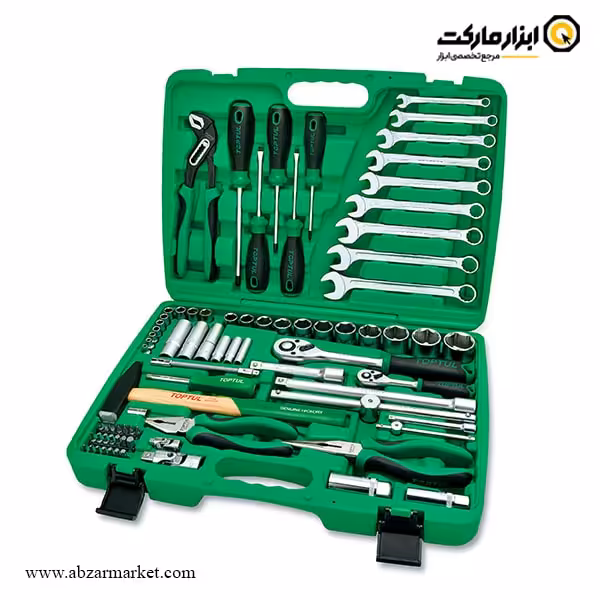 جعبه ابزار تاپ تول با لوازم 80 عددی مدل GCAI8002