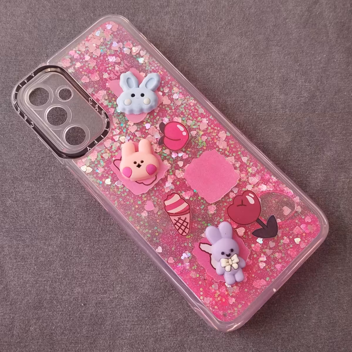 قاب  -  گارد  -  کاور آکواریومی 2 عروسک برجسته  مناسب برای سامسونگ (Galaxy A14 (a 14