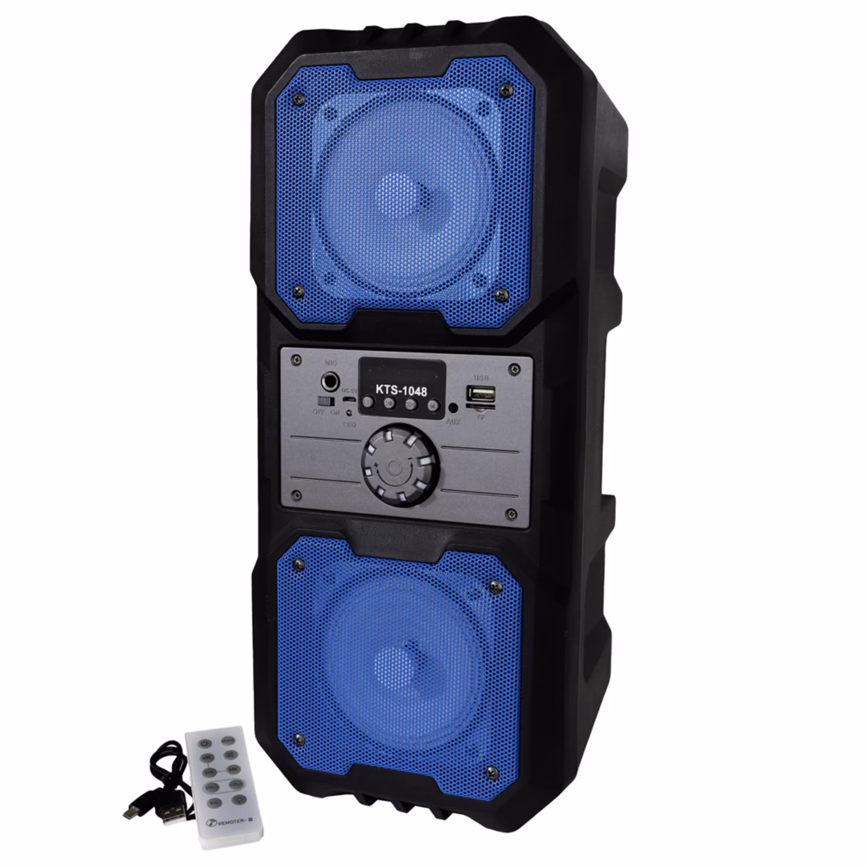اسپیکر بلوتوثی قابل حمل مدل KTS-1048 دارای دو باند با حجم صدای بالا