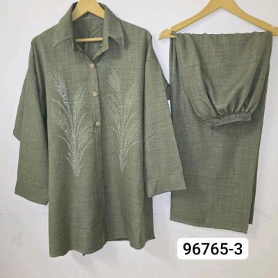 ست مانتو و شلوار مرواریدی سایزبزرگ96765