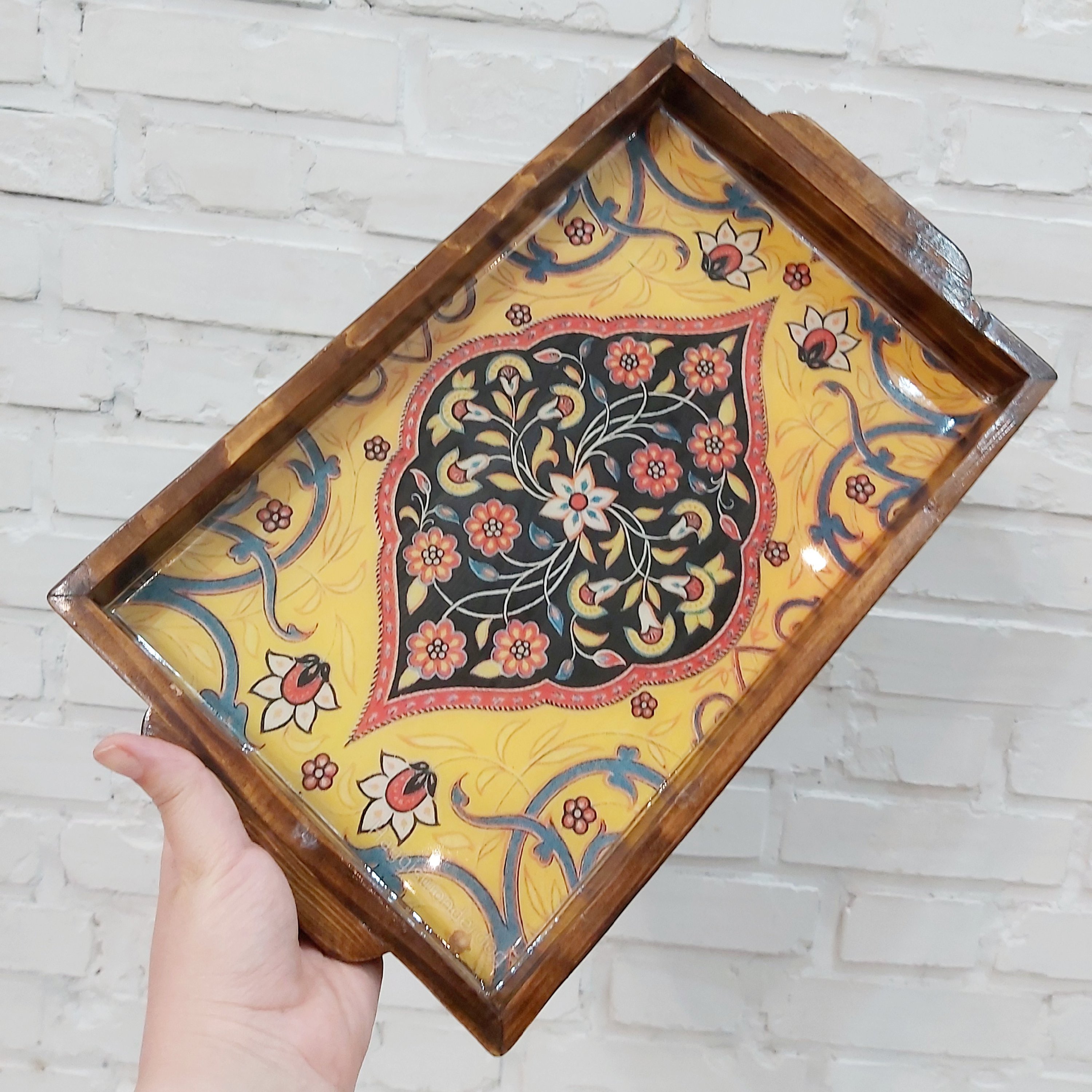سینی چوبی کف رزین