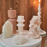 ست کامل شمع های خاص همراه سینی 