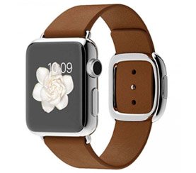 ساعت هوشمند اپل سری 1مدل MJ3C2 38mm Stainless Steel Case with Brown Modern Buckle-Medium