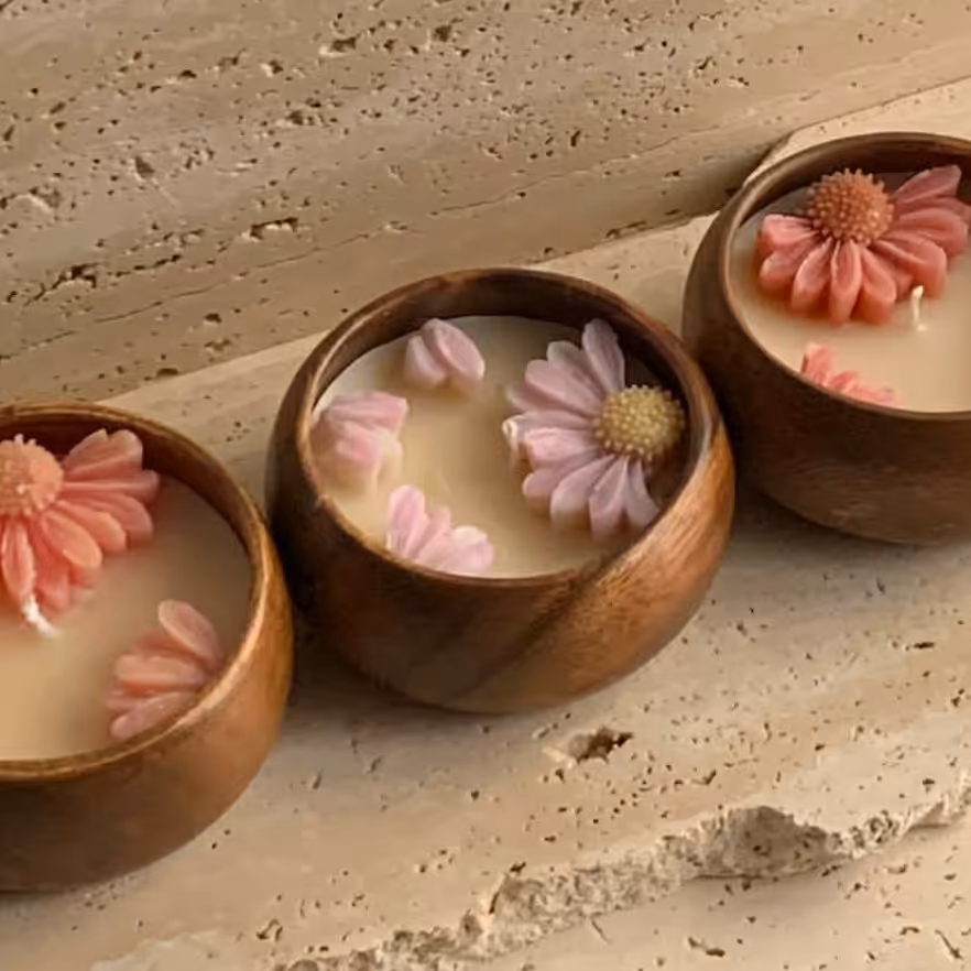 شمع کاسه ای طرح چوب گرد قطر9