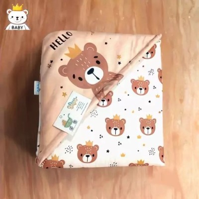 پتو دورپیچ کلاهدار دورو مخمل کارترز طرح مینیمال ( سایز 70 ) کرم