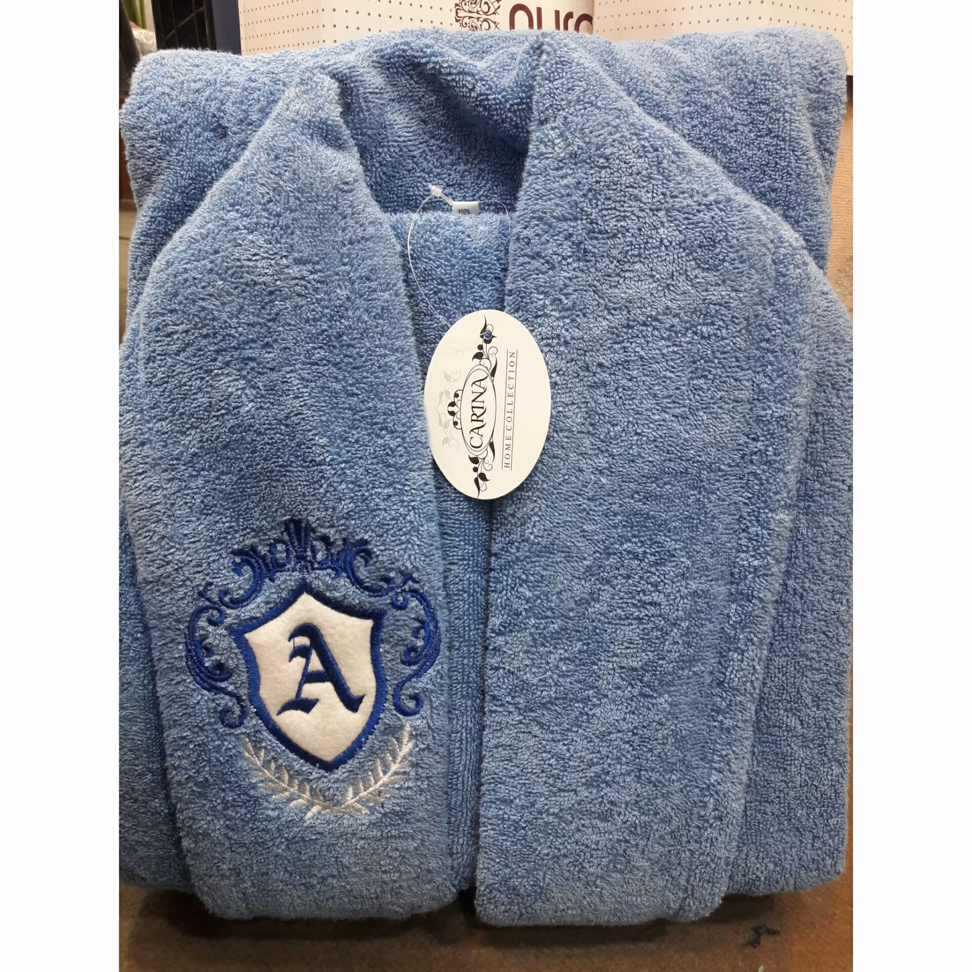 حوله پالتویی بامبو ترک سایز 125 رنگ آبی نفتی