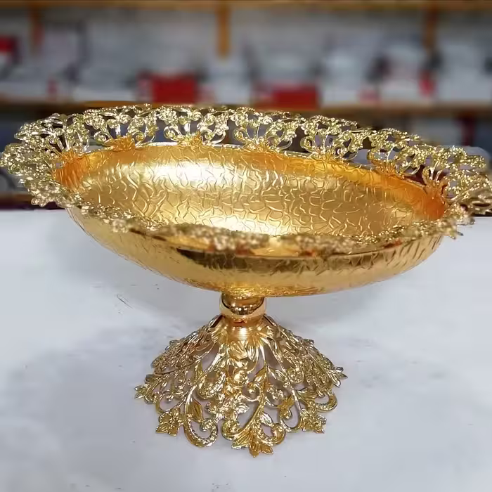 کشکول پایه دار طلایی ماهان 