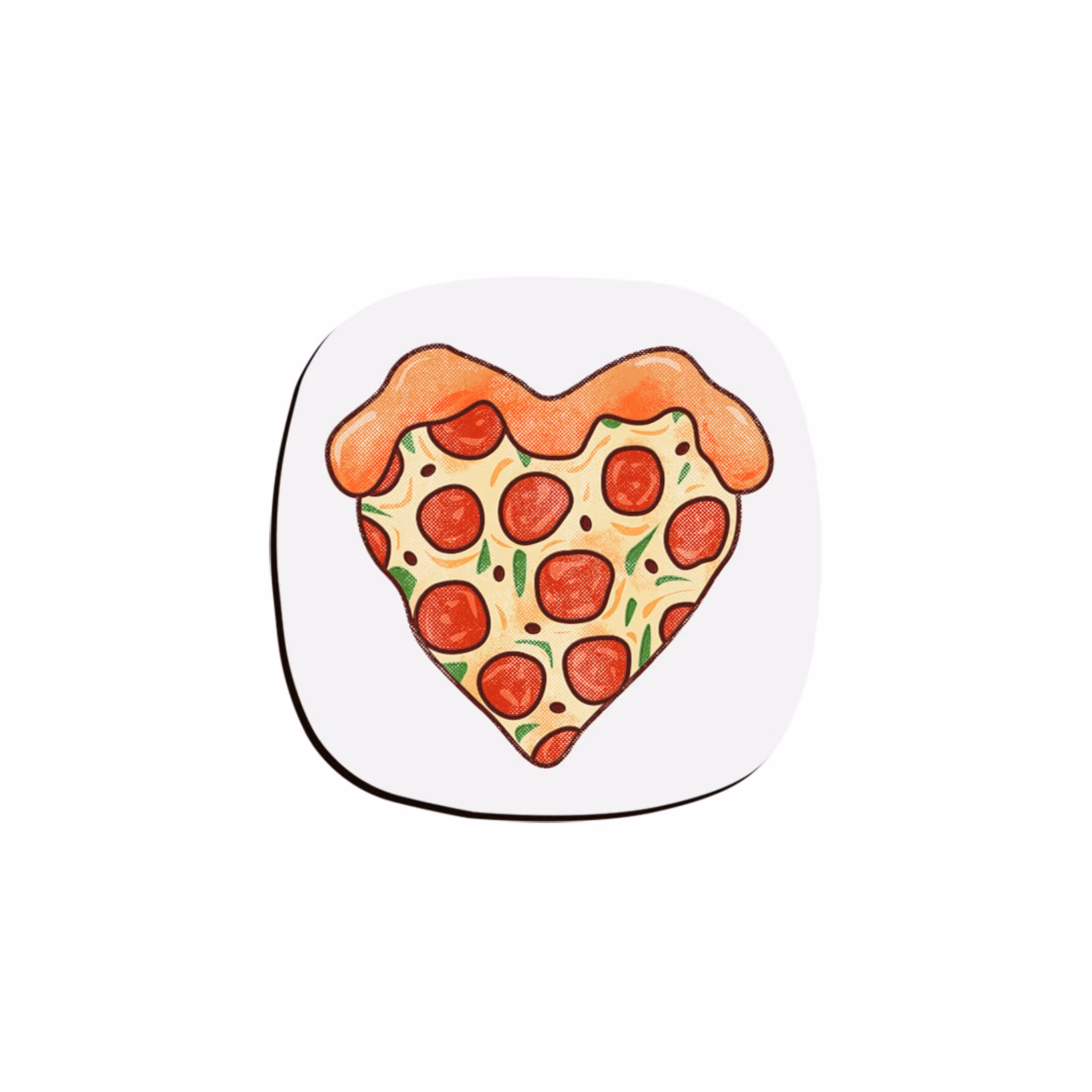 زیرلیوانی ترمه طراحان ایده مدل عشق پیتزایی کد cfp134