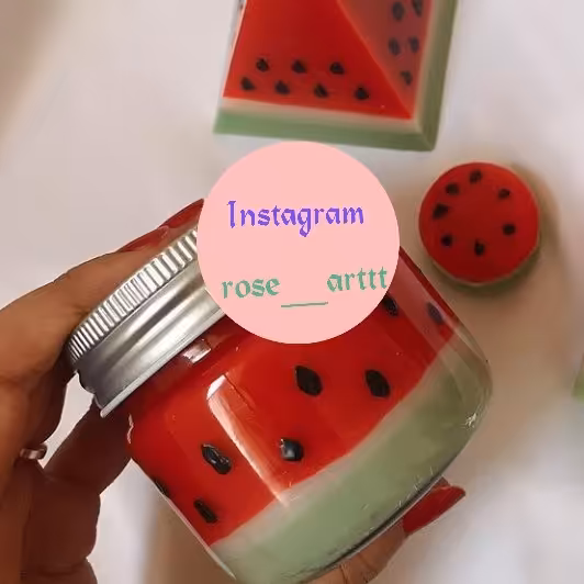 شمع هندوانه ای ظرف درب کانتینری