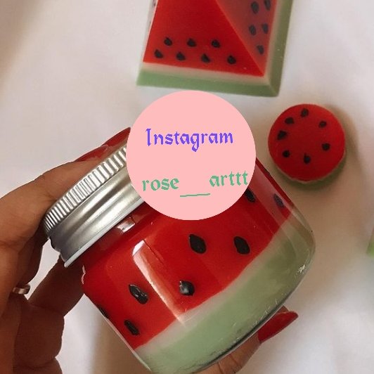 شمع هندوانه ای ظرف درب کانتینری