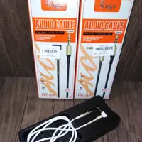 کابل AUX برند کینگ ب معنای سلطان جنس خوب رنگ سفید طول کابل یک متر