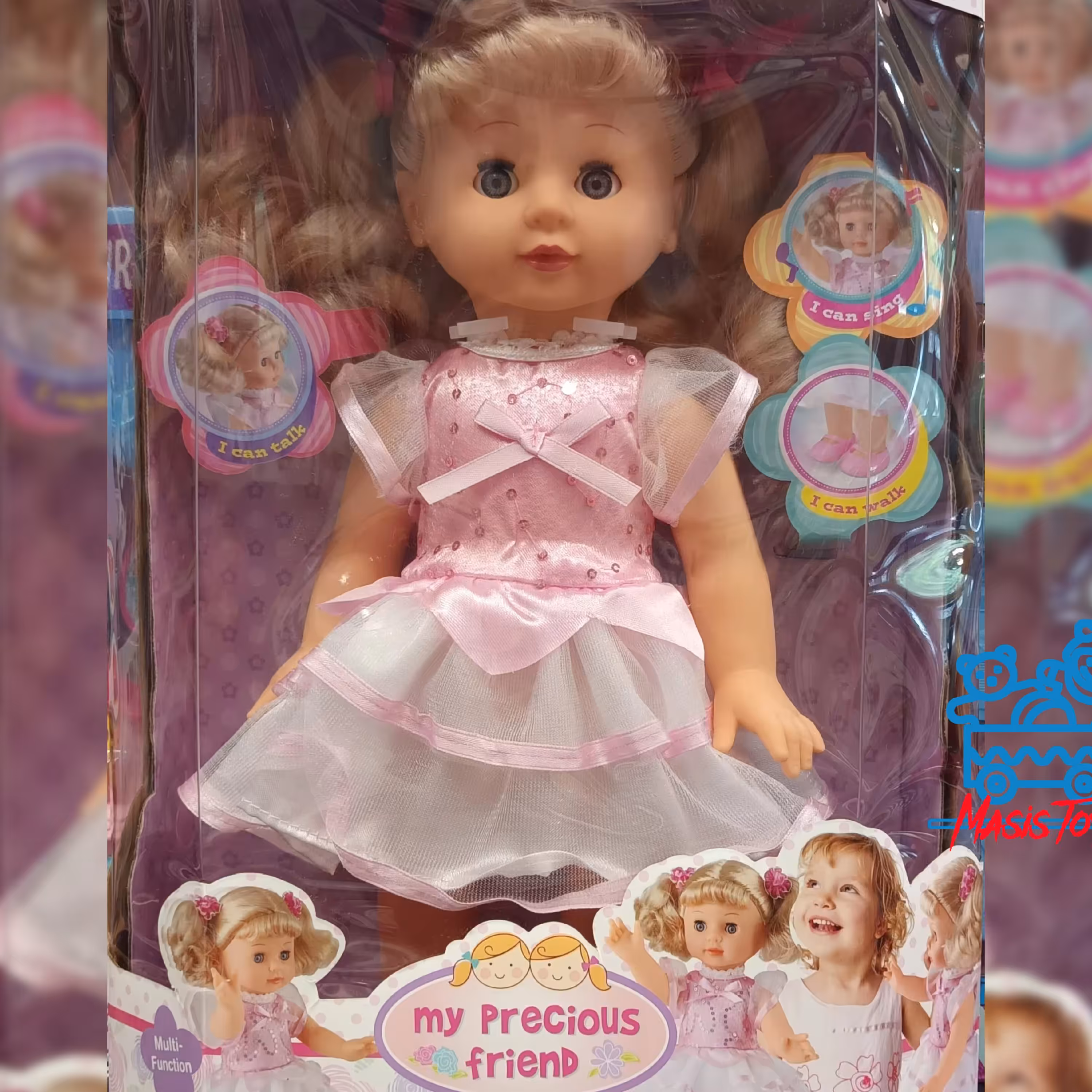 عروسک گوشتی راهرو چشم متحرک حساس به صداکه با صدای دست شروع به حرکت میکندجنس خوب وارداتی مناسب برای گروه سنی3سال ببالا 