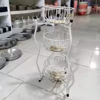 جاپیازی 3طبقه گرد روکشدار سبدسیب زمینی پیاز 