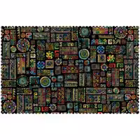 رومیزی مخمل طرح مراکشی سایز 140 در 220 مدل T8-553 شرکت رنس