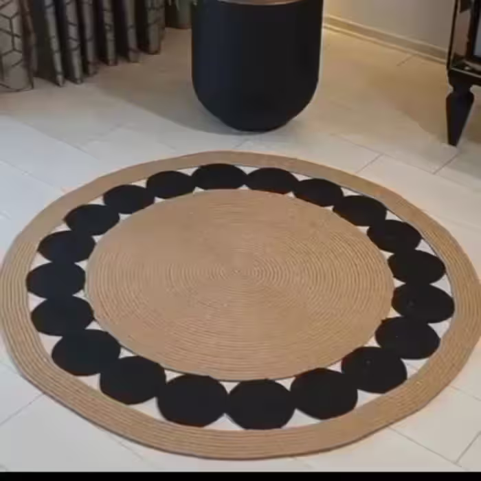 فرشینه دو رنگ گرد